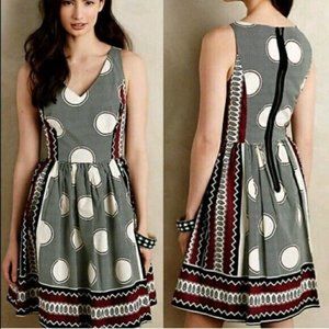 Anthropologie Maeve Womens "Moonsong" Dress Size 4  Sleeveless Fit & Flare A9